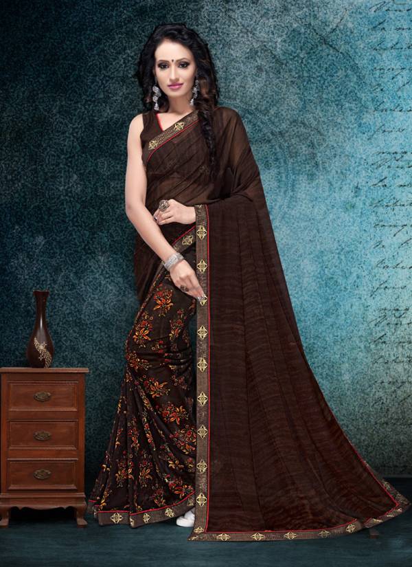 New Printed Designer Sarees Collection With Border